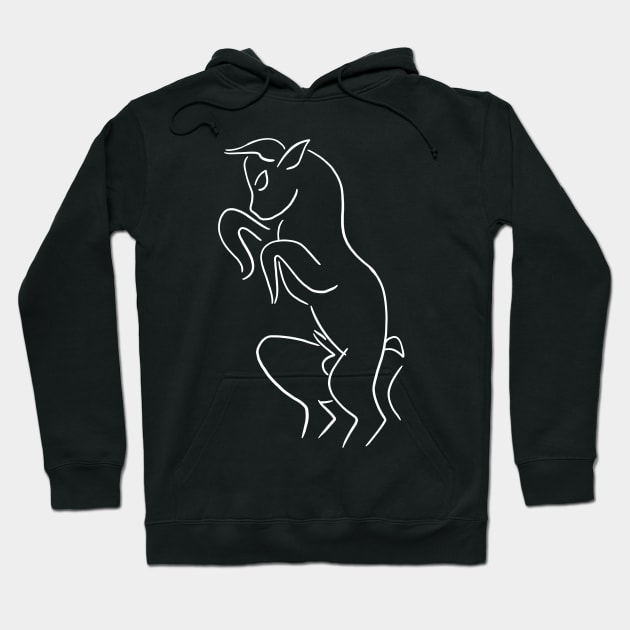 Bull Drawing Artwork Hoodie by isstgeschichte